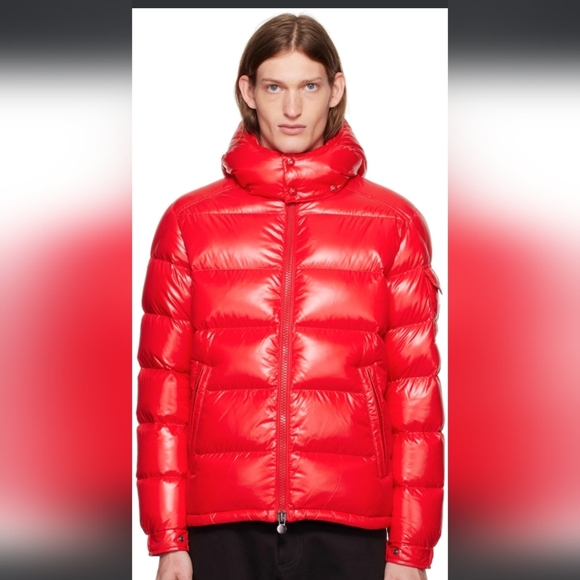 Moncler Red Maya Down Jacket - Picture 1 of 13